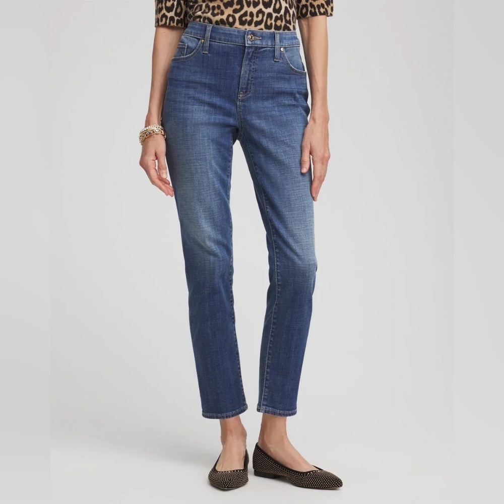 ( Chico's ) So Slimming Girlfriend Slim Leg Ankle Jeans